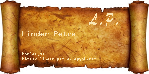 Linder Petra névjegykártya